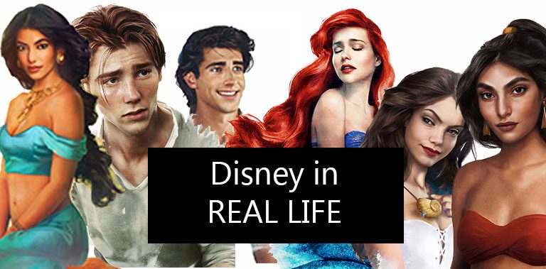 Artist Reimagines and Draws Disney Characters as Real People and The Result is Fascinating